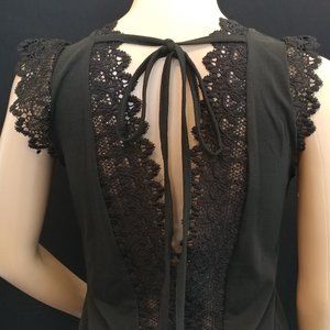 Bundle 2/$10  Women's Lace Cap Sleeve w/Open Back Lace Detail